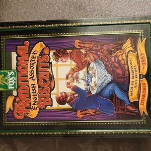 Vintage fox's biscuits tin